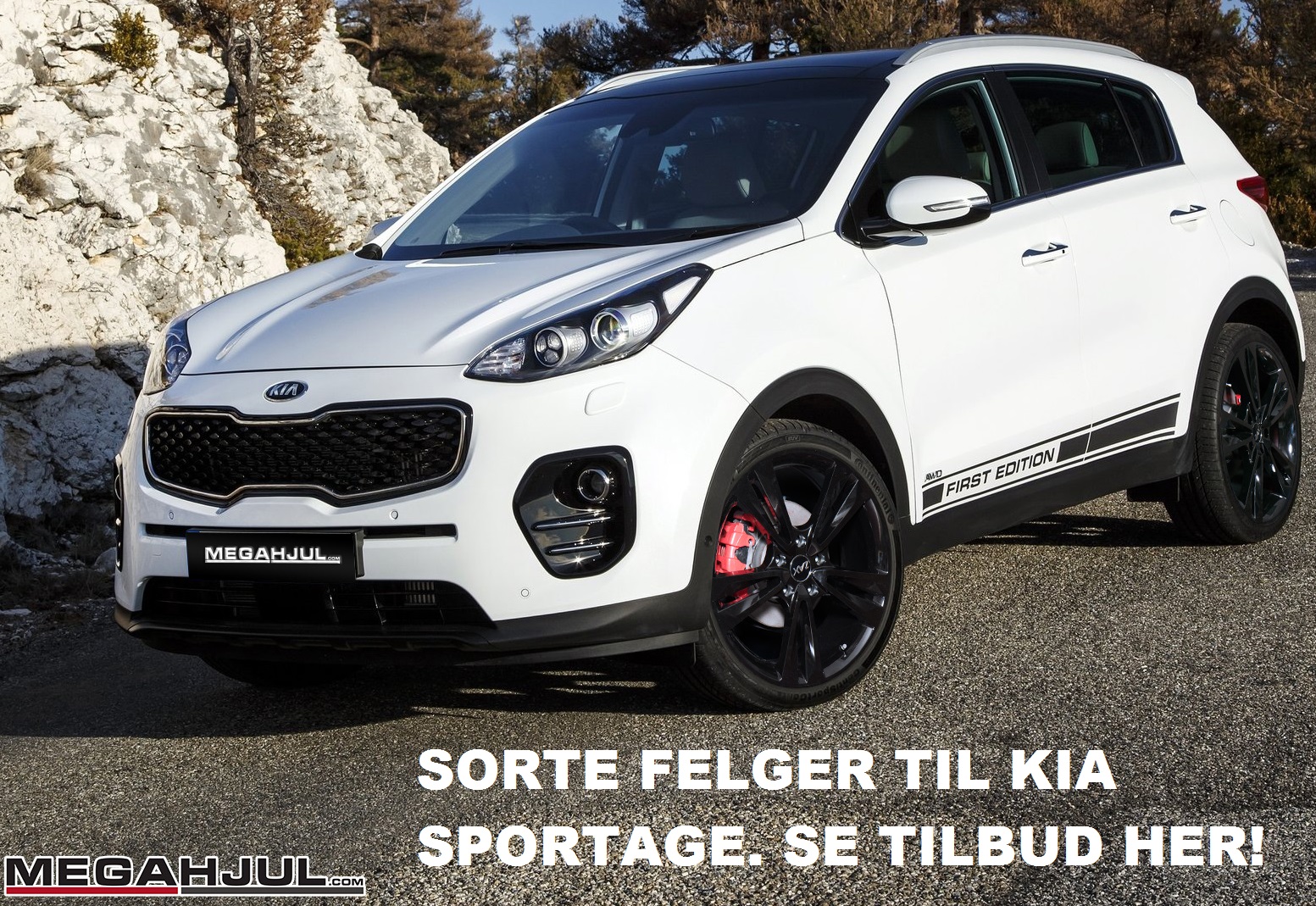 Sorte felger til Kia Sportage på tilbud